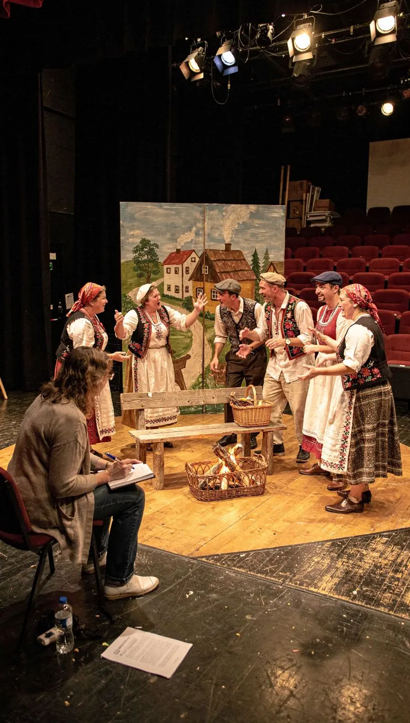 Regional folk musicians performing at a community event.